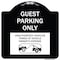 Signmission Guest Parking Unauthorized Vehicles Towed Owner Expense Aluminum Sign, 18" L, 18" H, BW-1818-23928 A-DES-BW-1818-23928 - alternate 1